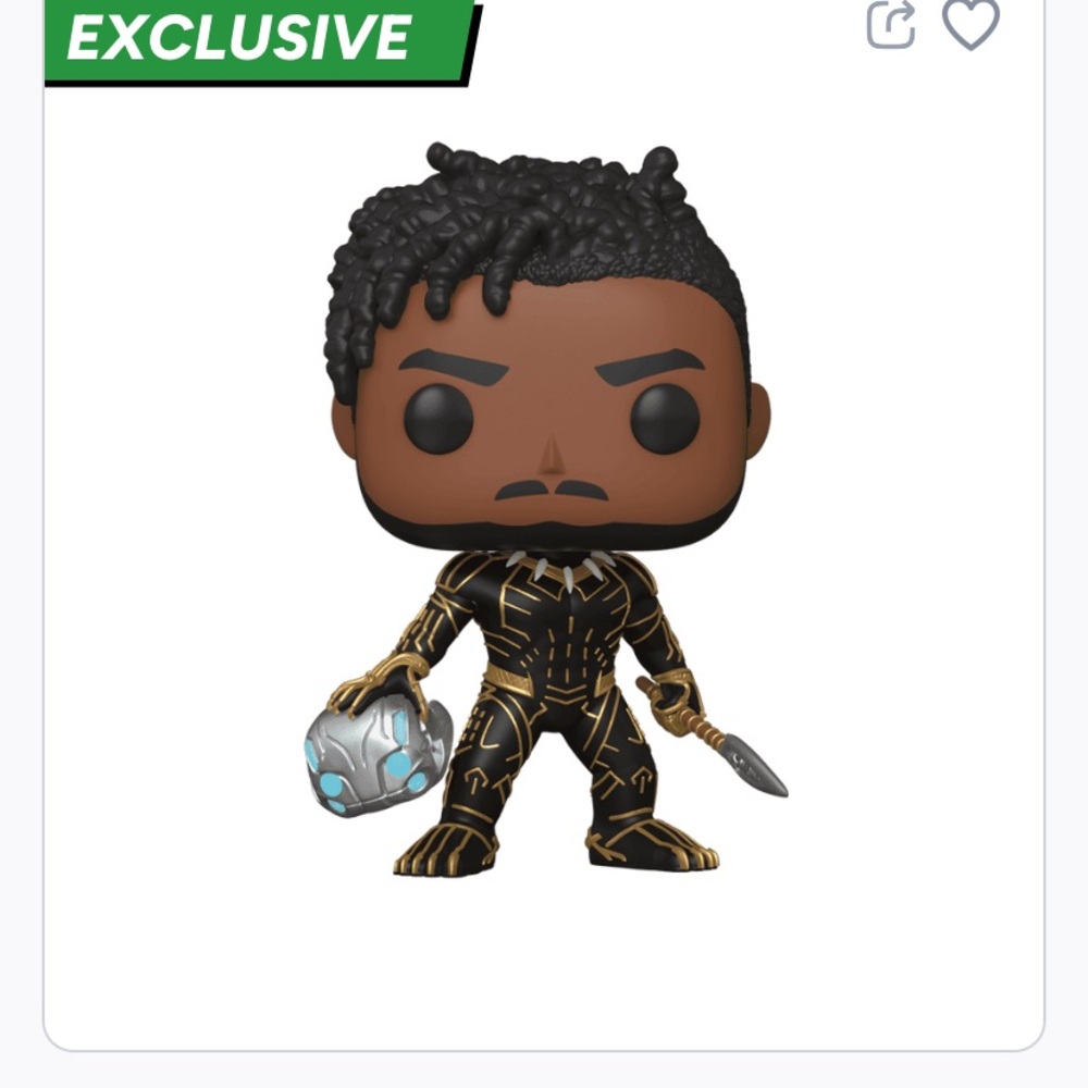 New in Box Exclusive Funko Pop Marvel What If? King Killmonger in Black and Gold